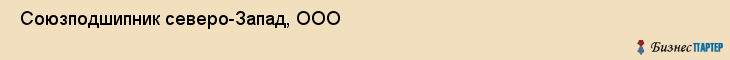  Союзподшипник северо-Запад, ООО , Санкт-Петербург
