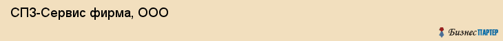 СПЗ-Сервис фирма, ООО , Санкт-Петербург