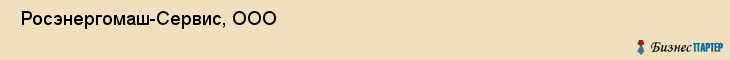  Росэнергомаш-Сервис, ООО , Санкт-Петербург