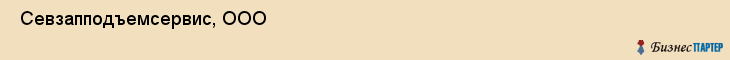  Севзапподъемсервис, ООО , Санкт-Петербург