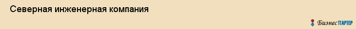  Северная инженерная компания , Санкт-Петербург