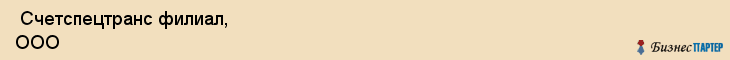  Счетспецтранс филиал, ООО , Санкт-Петербург
