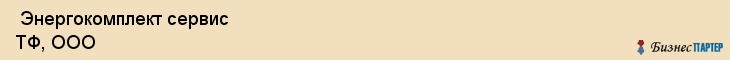  Энергокомплект сервис ТФ, ООО , Санкт-Петербург