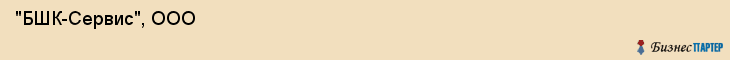  "БШК-Сервис", ООО , Санкт-Петербург