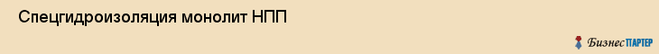  Спецгидроизоляция монолит НПП , Санкт-Петербург