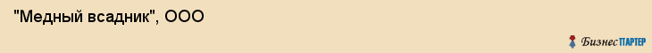  "Медный всадник", ООО , Санкт-Петербург