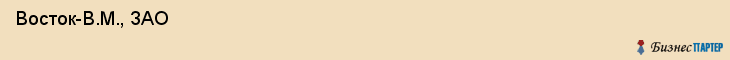  Восток-В.М., ЗАО , Санкт-Петербург