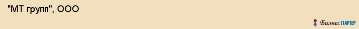  "МТ групп", ООО , Санкт-Петербург