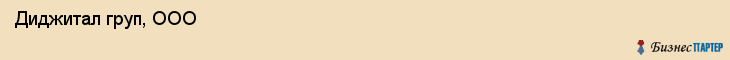  Диджитал груп, ООО , Санкт-Петербург