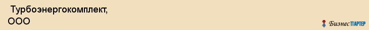  Турбоэнергокомплект, ООО , Санкт-Петербург