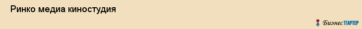  Ринко медиа киностудия , Санкт-Петербург