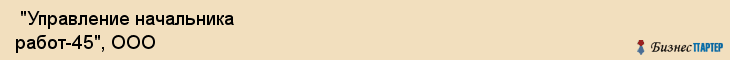  "Управление начальника работ-45", ООО , Санкт-Петербург
