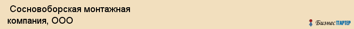  Сосновоборская монтажная компания, ООО , Санкт-Петербург