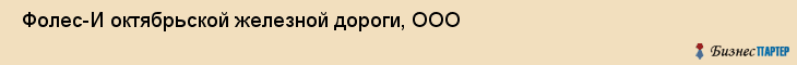  Фолес-И октябрьской железной дороги, ООО , Санкт-Петербург