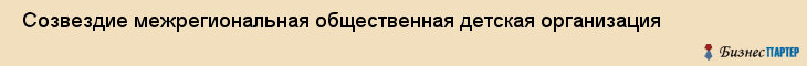  Созвездие межрегиональная общественная детская организация , Санкт-Петербург