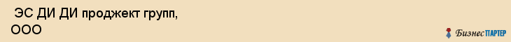  ЭС ДИ ДИ проджект групп, ООО , Санкт-Петербург