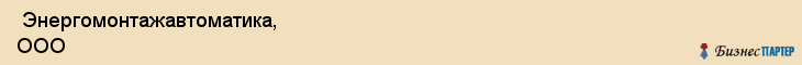  Энергомонтажавтоматика, ООО , Санкт-Петербург