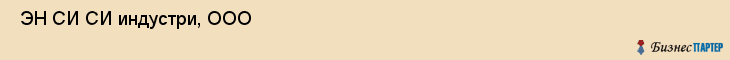  ЭН СИ СИ индустри, ООО , Санкт-Петербург