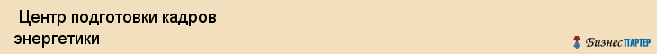  Центр подготовки кадров энергетики , Санкт-Петербург