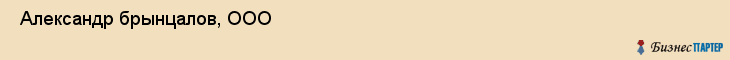  Александр брынцалов, ООО , Санкт-Петербург