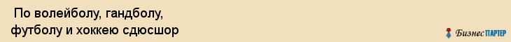  По волейболу, гандболу, футболу и хоккею сдюсшор , Санкт-Петербург