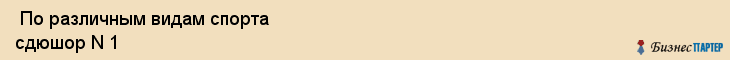  По различным видам спорта сдюшор N 1 , Санкт-Петербург