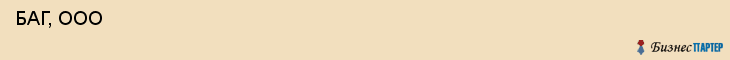  БАГ, ООО , Санкт-Петербург