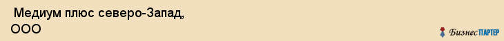  Медиум плюс северо-Запад, ООО , Санкт-Петербург