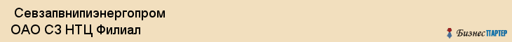  Севзапвнипиэнергопром ОАО СЗ НТЦ Филиал , Санкт-Петербург