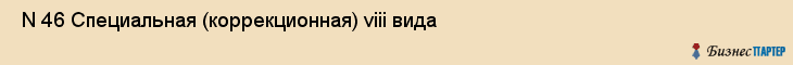  N 46 Специальная (коррекционная) viii вида , Санкт-Петербург