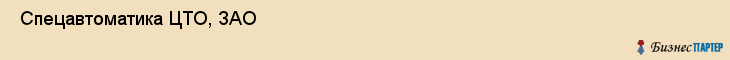  Спецавтоматика ЦТО, ЗАО , Санкт-Петербург