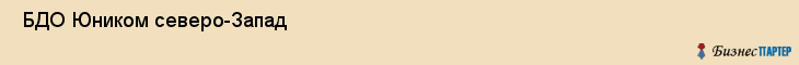  БДО Юником северо-Запад , Санкт-Петербург