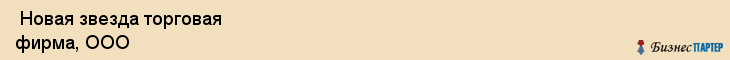  Новая звезда торговая фирма, ООО , Санкт-Петербург