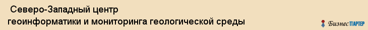  Северо-Западный центр геоинформатики и мониторинга геологической среды , Санкт-Петербург