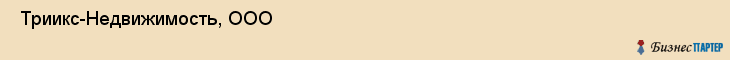  Триикс-Недвижимость, ООО , Санкт-Петербург