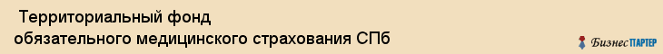  Территориальный фонд обязательного медицинского страхования СПб , Санкт-Петербург