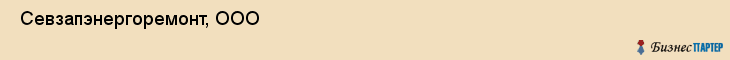  Севзапэнергоремонт, ООО , Санкт-Петербург