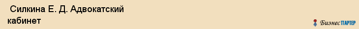  Силкина Е. Д. Адвокатский кабинет , Санкт-Петербург