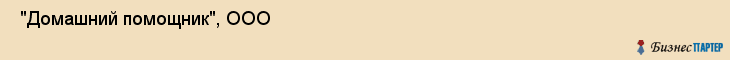  "Домашний помощник", ООО , Санкт-Петербург