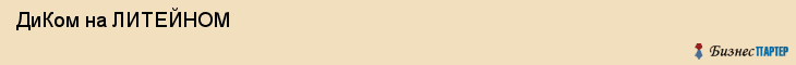  ДиКом на ЛИТЕЙНОМ , Санкт-Петербург