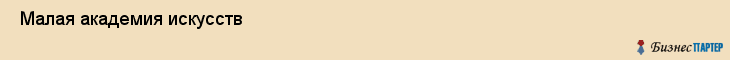  Малая академия искусств , Санкт-Петербург