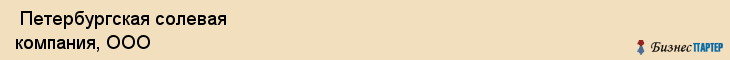  Петербургская солевая компания, ООО , Санкт-Петербург